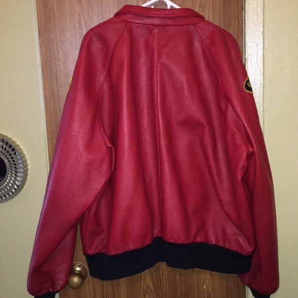 Red Vanson Leather Jacket - Picture 2 of 4